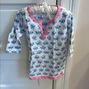 Pottery Barn Kids Blue and Pink Swim Coverup